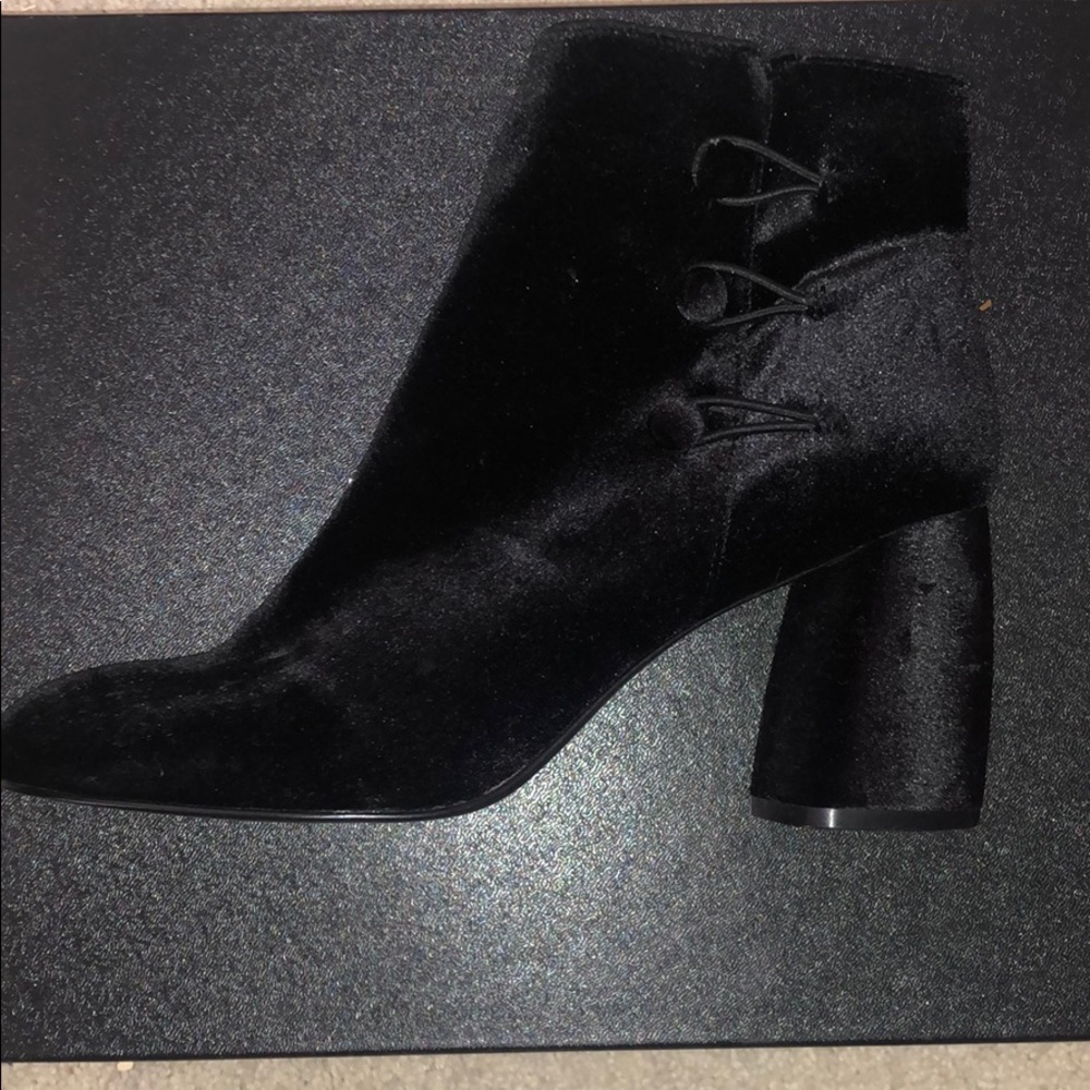 Nine West Black Velvet Booties